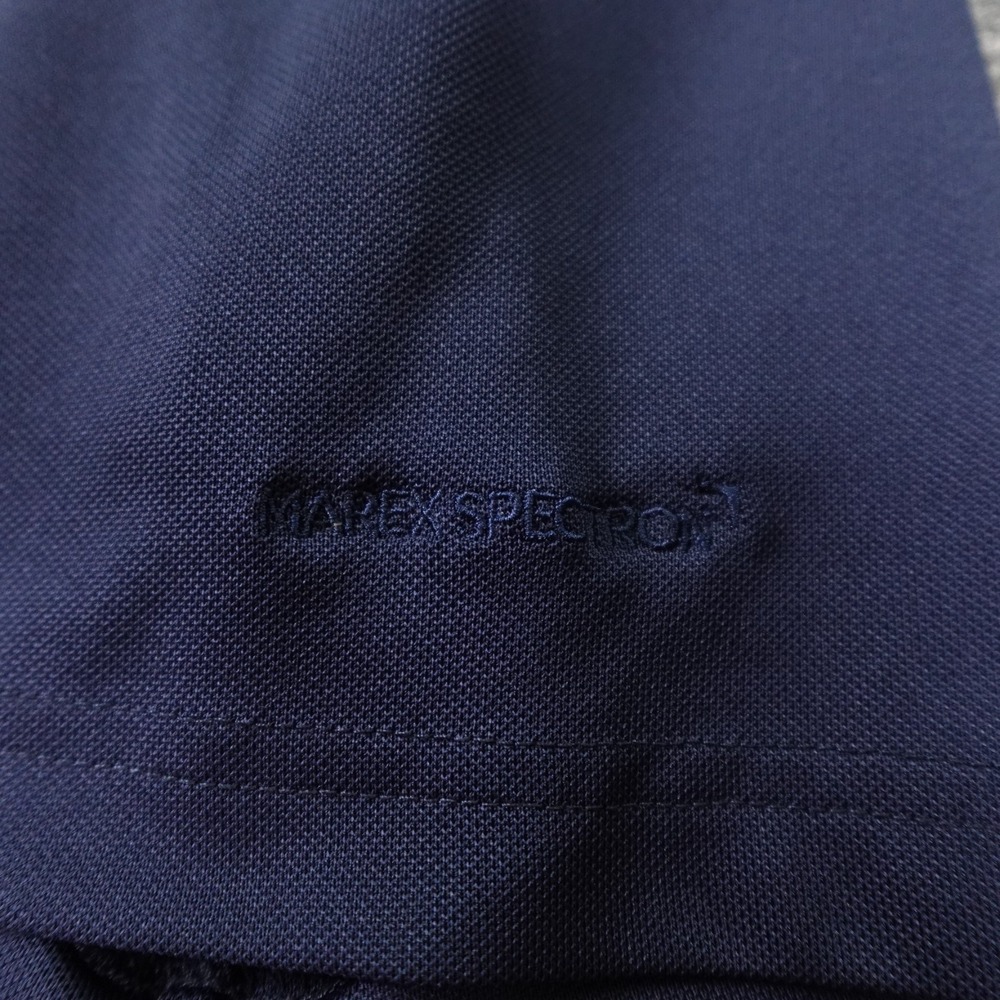 Peter Millar Polo Shirt Mens Large Blue Striped Band Lightweight Polyester Blend - Picture 9 of 9